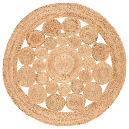 Safavieh 10 x 10 ft. Natural Fiber 309A Natural Power Loomed Round Area Rug, Natural NFB309A-10R